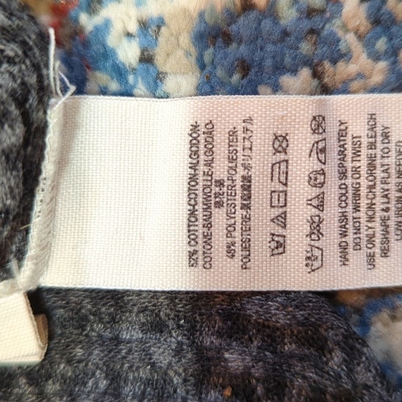 We the Free Women's Long Sleeve Deep V Top Waffle Knit Gray Size Small - Picture 5 of 6